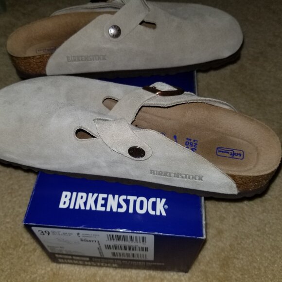 Birkenstock Boston Clog in Taupe Size 39 with Box - Picture 5 of 7